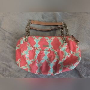 Kate Spade Turquoise and Coral shoulder bag